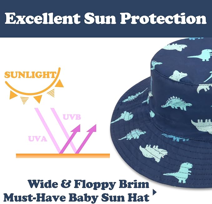 Sarfel Baby Sun Hat Summer Baby Boy Hats UPF 50+ Sun Protection Toddler Hat - Image 5
