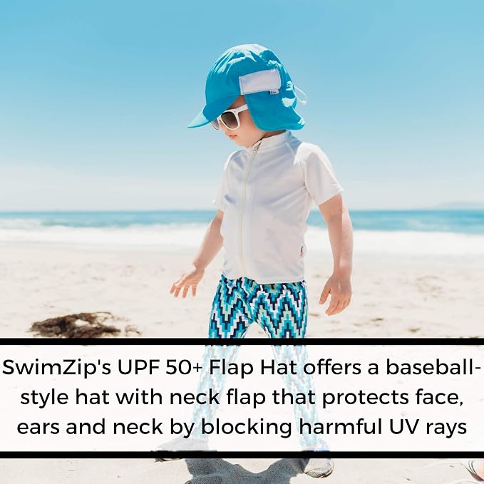 SwimZip Sun Hat with Neck Flap | UPF 50+ Protection - Image 3