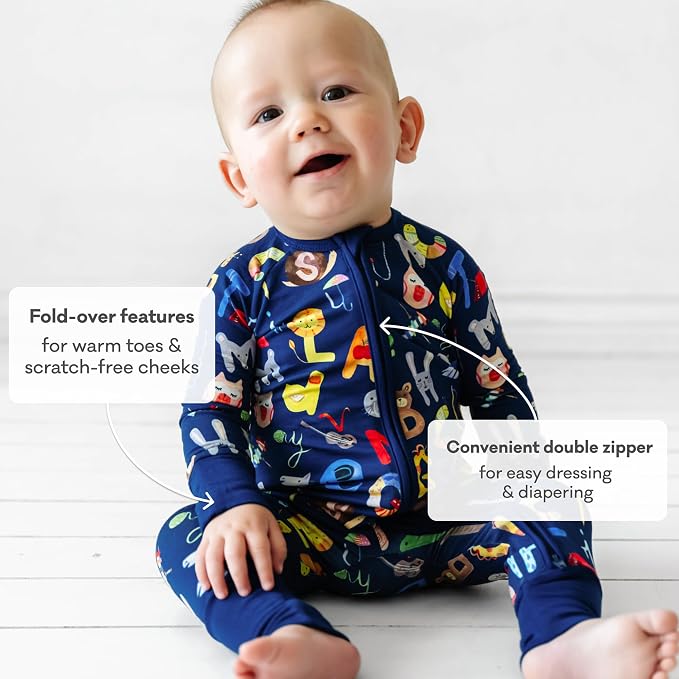 Little Sleepies Pajamas for Baby Boys & Girls, Viscose from Bamboo Baby Pajamas - Image 6