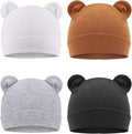DRESHOW BQUBO 4 Pieces Baby Beanie Newborn Toddler Soft Cute Knit Hat Hospital by DRESHOW