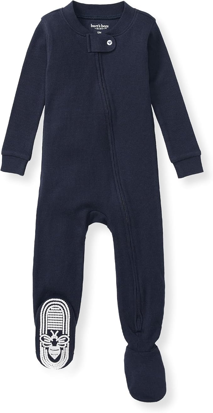 Burt's Bees Baby Boys Organic Cotton, Snug Fit Footed Sleeper Pajamas | by BurtsBeesBaby