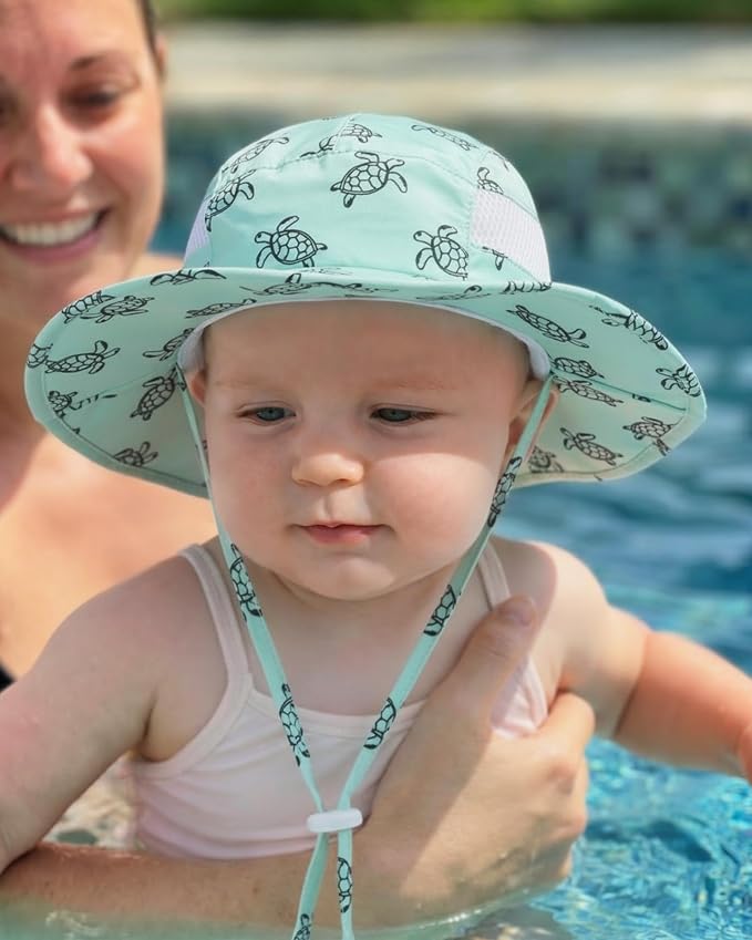 HONGTEYA 2 Pack Baby Sun Hat Infant Toddler Boys Girls Sun Protection Bucket - Image 5
