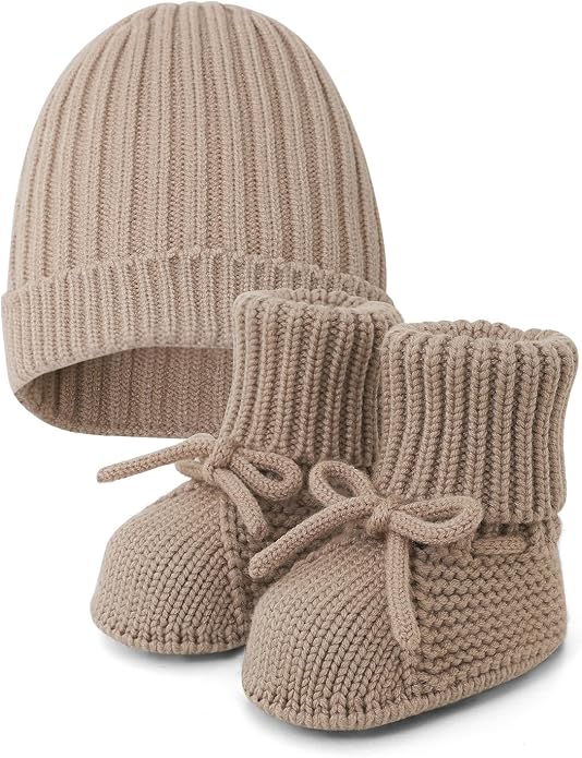 Baby Booties & Hat Set Newborn First Walkers by Opewod