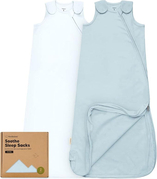 2-Pack Organic Baby Sleep Sacks, 100% Cotton 0.5TOG by KeaBabies