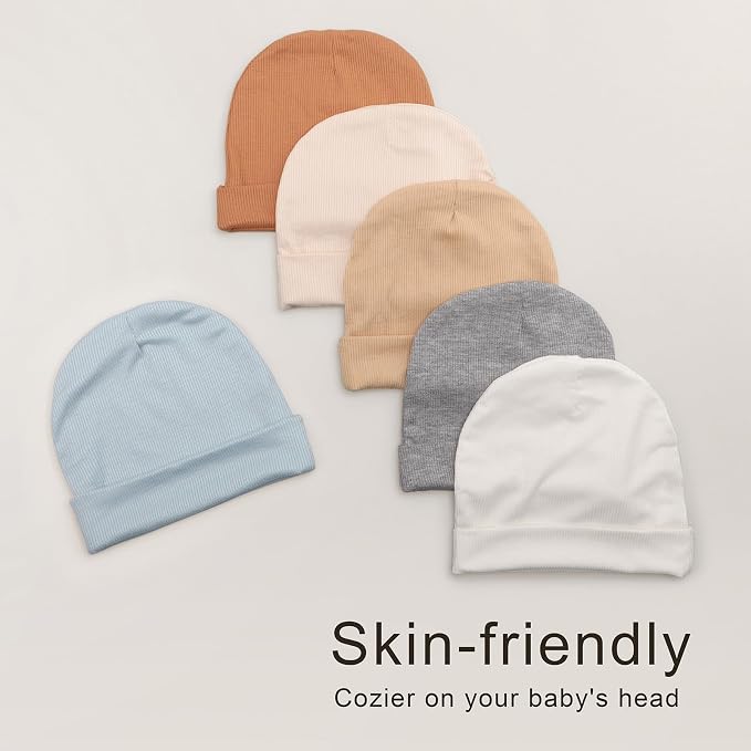 DRESHOW BQUBO 6 Pack Baby Newborn Hats Set - Image 5