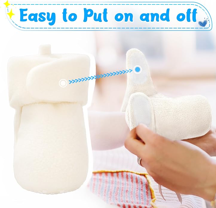 Pro Goleem Fleece Baby Booties, Warm Cozy Baby Slippers, Stay On Sock Shoes - Image 5