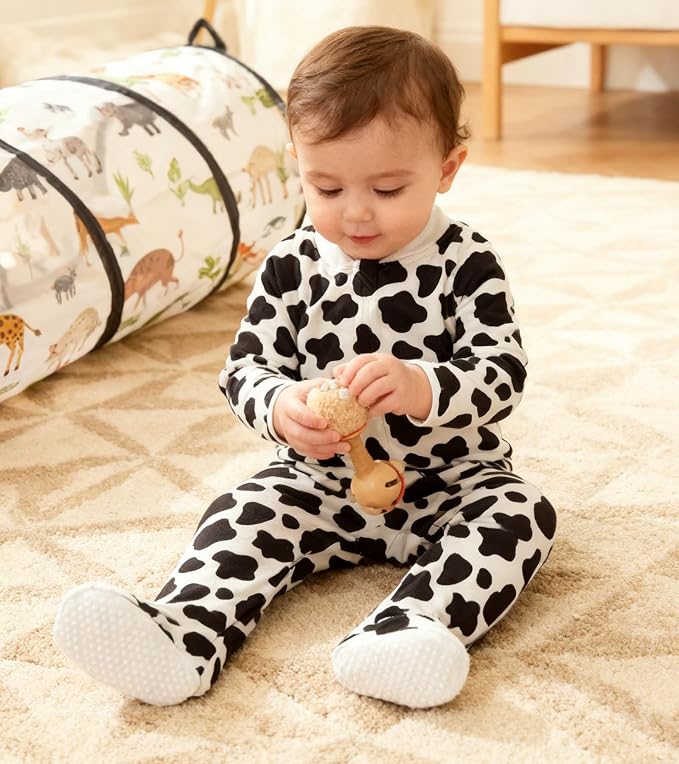 uideazone Baby Girls Footed Pajamas, Zip Sleeper - Image 5