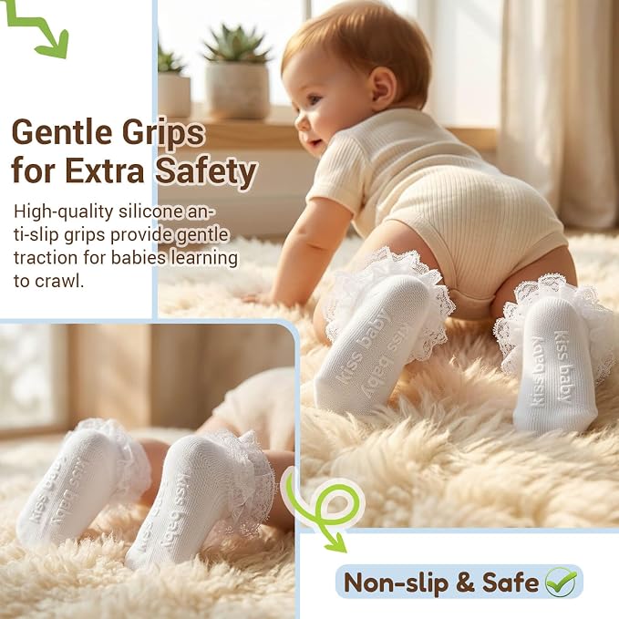 DRESHOW BQUBO Baby Girls Toddler Anti Slip Socks - Image 4