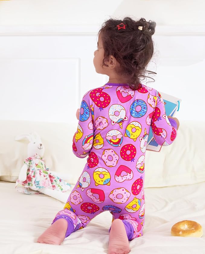babee Reshinee Viscose Derived from Bamboo Baby Footie Pajamas Convertible - Image 3