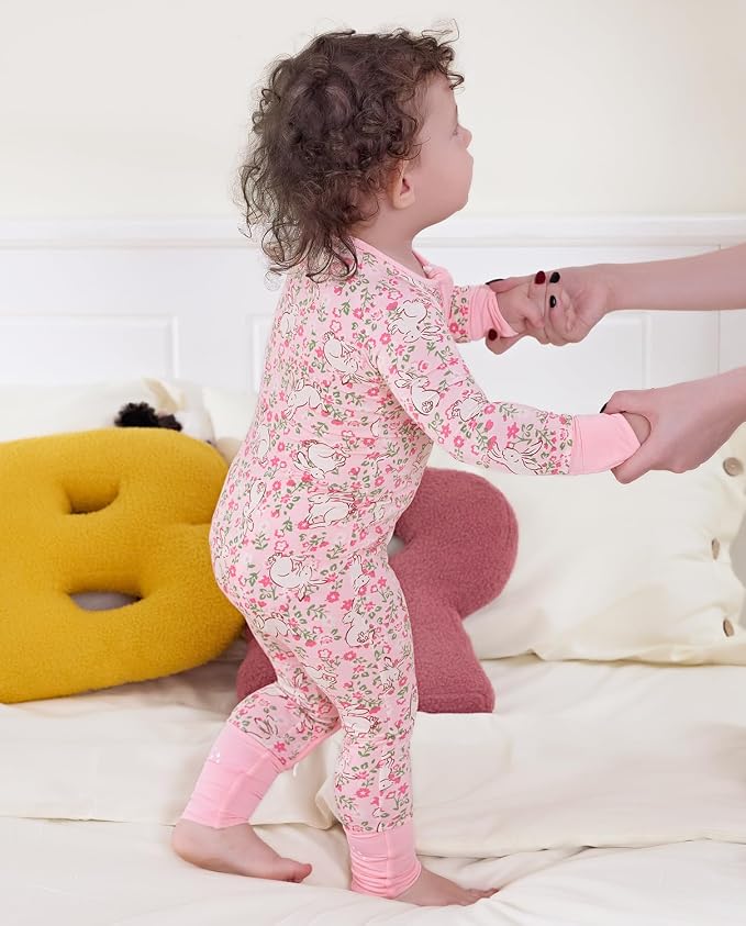 babee Reshinee Viscose Derived from Bamboo Baby Footie Pajamas Convertible - Image 6