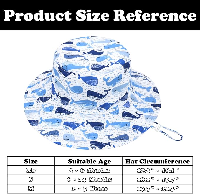 Sarfel Baby Sun Hat Summer Baby Boy Hats UPF 50+ Sun Protection Toddler Hat - Image 7