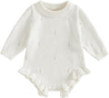 Mubineo Baby Girl Fall Winter Clothes Basic Plain Cute Sweater Romper Outfit by Mubineo