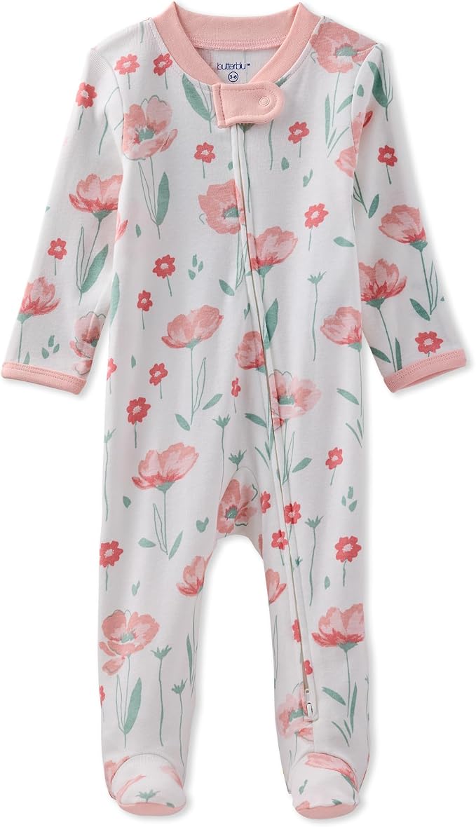 Butterblu Scout Sleep & Play 100% Organic Cotton Footed Zip Front PJs | GOTS by Butterblu