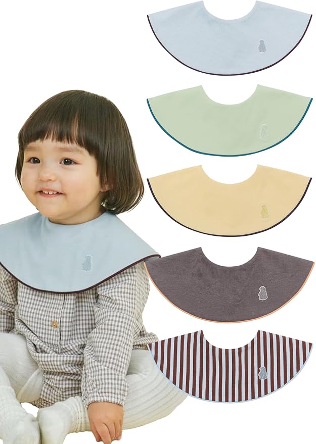 Konny Baby Bib 3/5/7-Pack Set, 360 ​​° Rotate, Soft and Absorbent Drooling by Konny