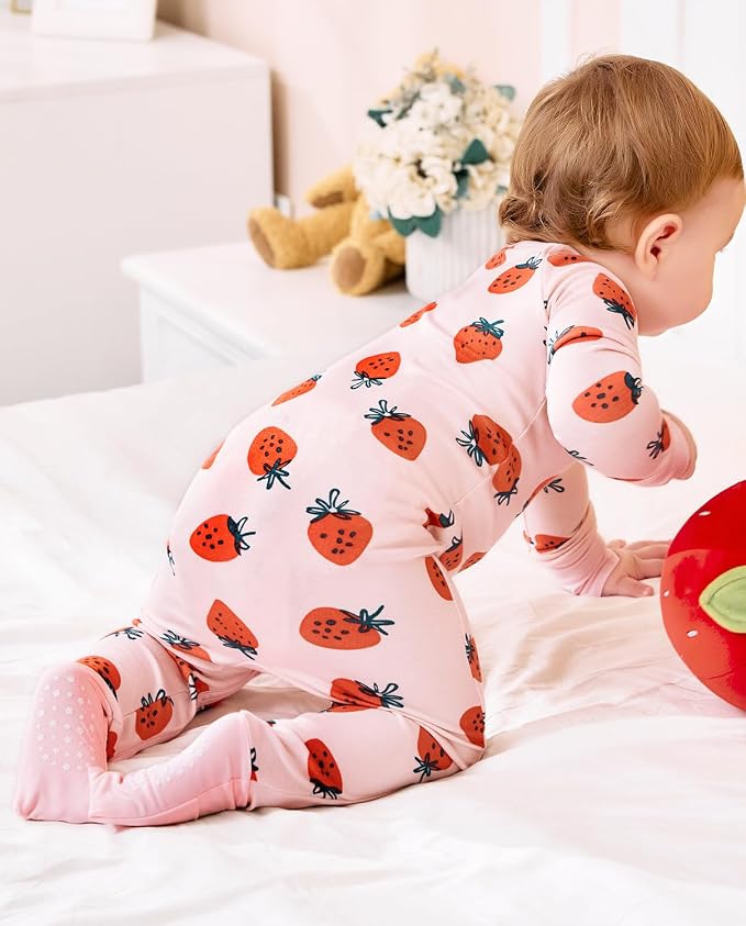babee Reshinee Viscose Derived from Bamboo Baby Footie Pajamas Convertible - Image 5