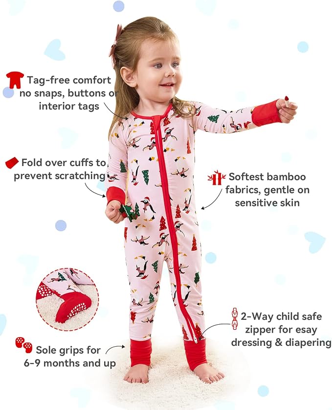 babee Reshinee Viscose Derived from Bamboo Baby Footie Pajamas Convertible - Image 4