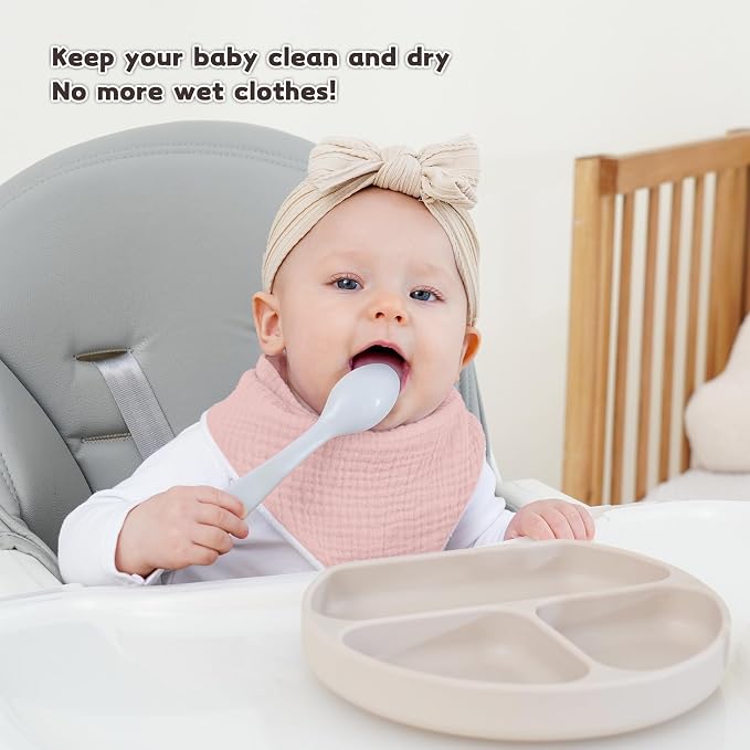 Susurration Muslin Baby Drool Bibs 6Pack Soft Triangular Adjustable Baby - Image 5