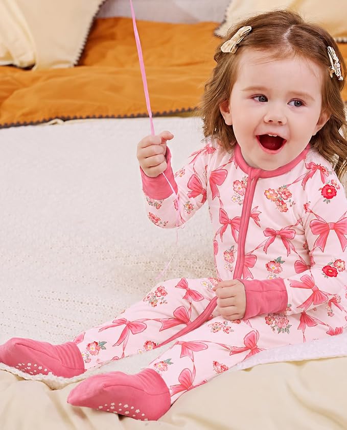 babee Reshinee Viscose derived from bamboo Baby Pajamas Convertible Footie - Image 8