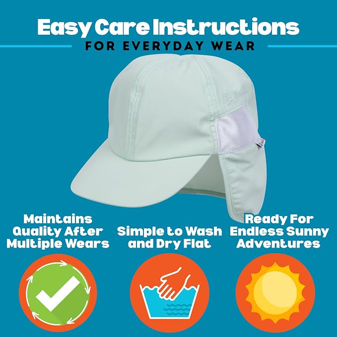 SwimZip Sun Hat with Neck Flap | UPF 50+ Protection - Image 4