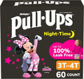 Pull-Ups Girls' Nighttime Potty Training Pants, Training Underwear, 3T-4T (32-40 lbs), 60 Ct