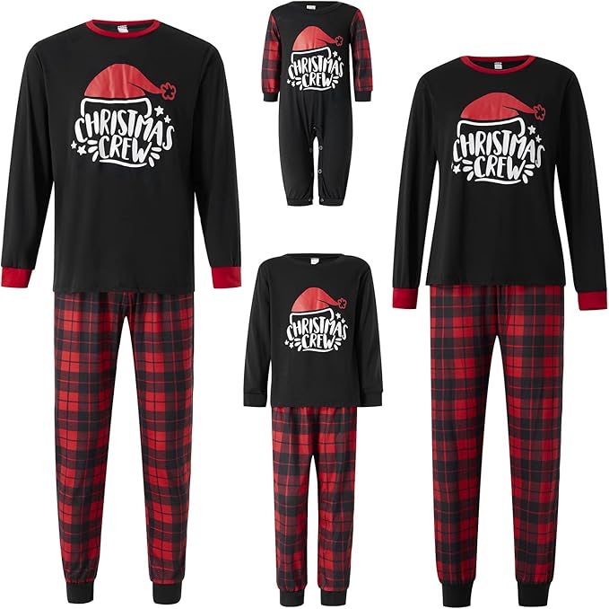 Awoscut Family Christmas Pajamas Matching Pajamas for Family, Xmas PJs Sets Holiday Sleepwear