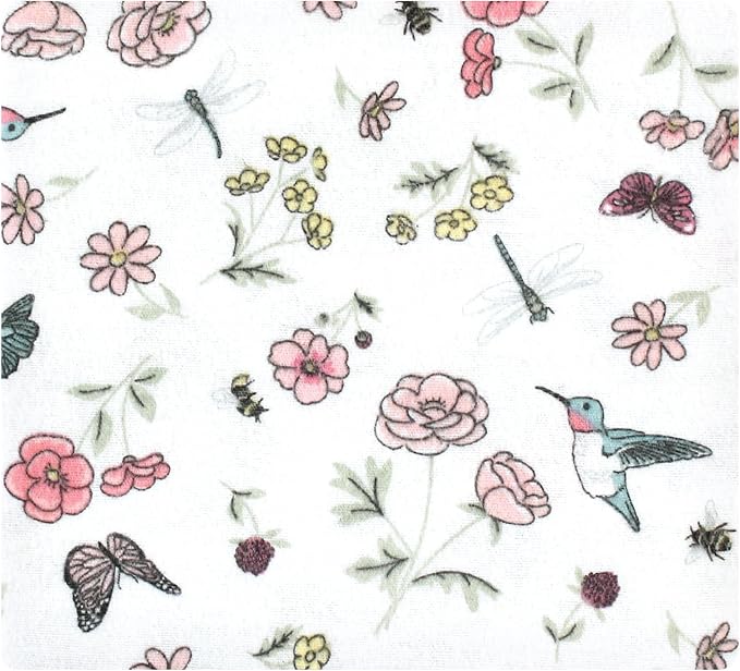 Hudson Baby Unisex Baby Cotton Poly Flannel Receiving Blankets, Hummingbird - Image 3
