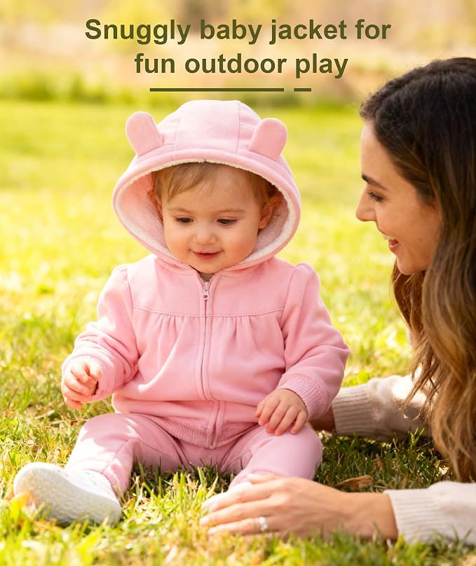 Hikido Baby Girls Boys Warm Adorable Hooded Zip Coat - Image 6