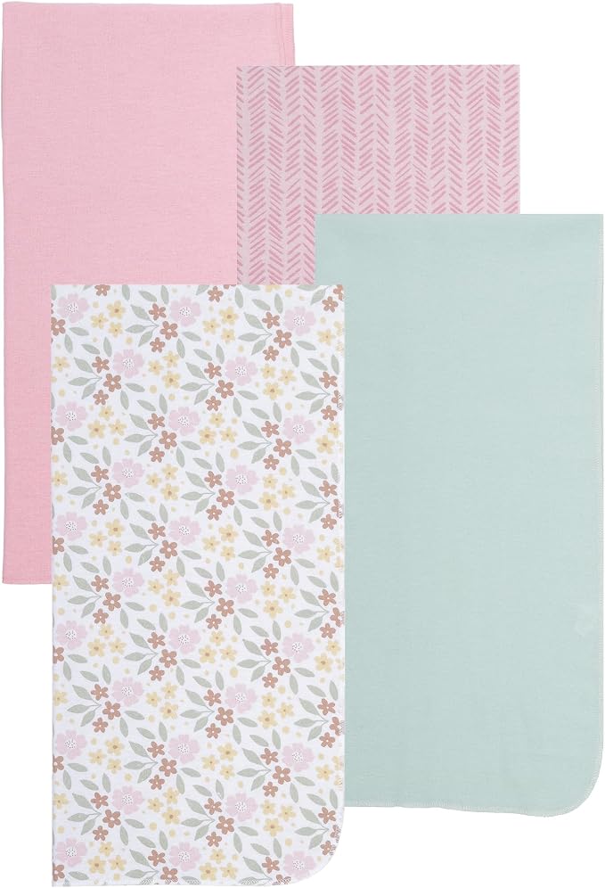 EVERYDAY KIDS 4 Pack of Soft Flannel Receiving Baby Blanket Set by EVERYDAYKIDS