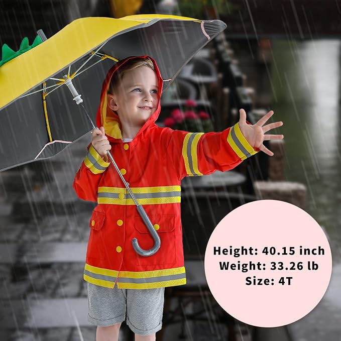 YOUNGER TREE Toddler Baby Boy Girl Duck Raincoat Cute Cartoon Hoodie Zipper - Image 2