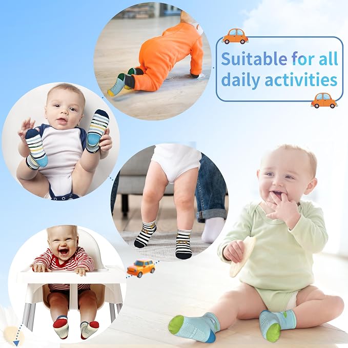 Tphon Non Slip Kids Toddler Socks - Image 4