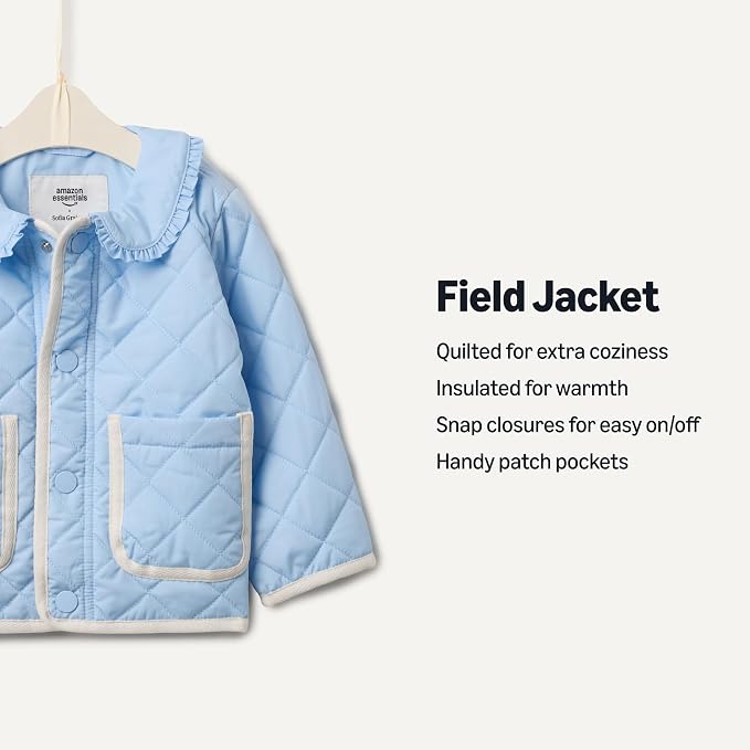 Amazon Essentials x Sofia Grainge Toddler and Baby Girls' Midweight Quilted - Image 2