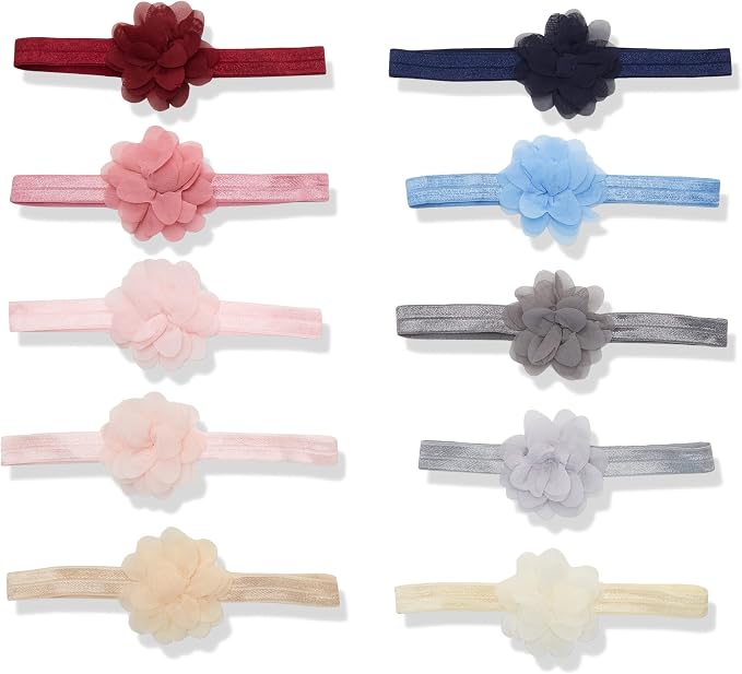 Hudson Baby Cotton and Synthetic Headbands, Size 0-24 Months by HudsonBaby