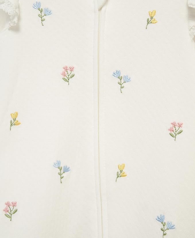 Little Me Clothes for Baby Girls' 100% Cotton Scratch-Free Tag Footie Sleeper - Image 4