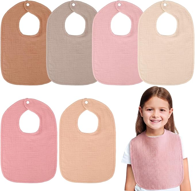 Toulite 6 Pack Muslin Baby Bibs Bandana Drool Toddler Bibs | Cotton Soft Muslin by Toulite
