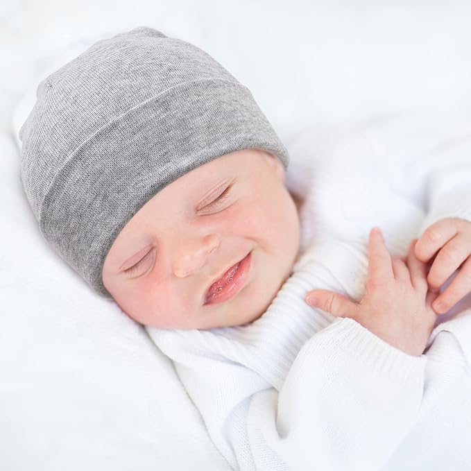 BQUBO Baby Hats and Mittens Infant Cotton Beanie Gloves No Scratch Set Newborn - Image 2