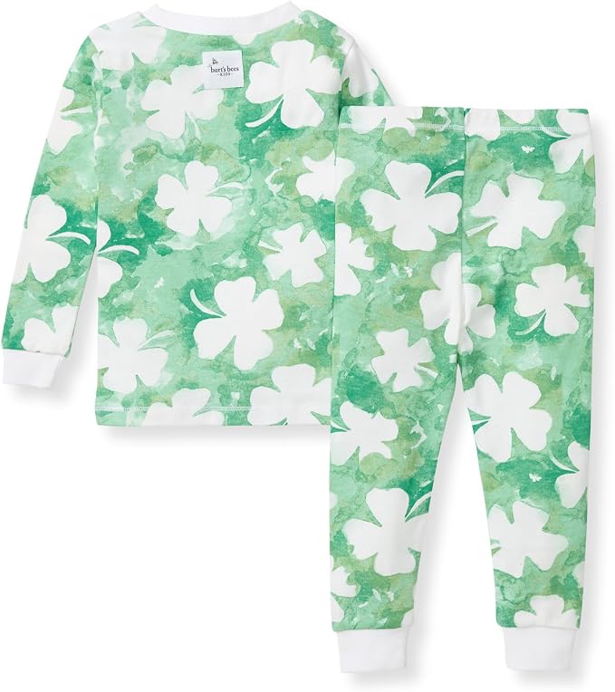 Burt's Bees Baby Girls Organic Cotton Pajamas, Toddler PJ Set, 2-PC | Soft - Image 2