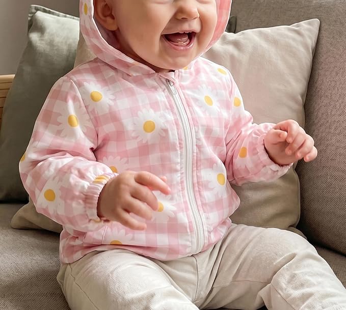 Toddler Baby Girl Windbreaker Jacket Zip Up Hoodie Long Sleeve Sweatshirt - Image 3