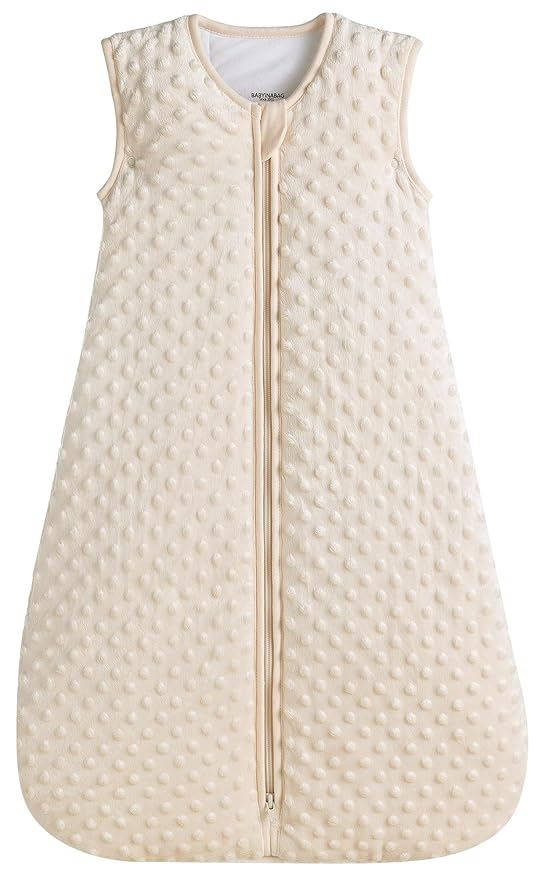 BABYINABAG Very Warm 2.5 Tog Quilted Winter Model Baby Sleep Bag or Sack, Plush Minky Dot for Infants and Toddlers (Large (22 mos - 3T))