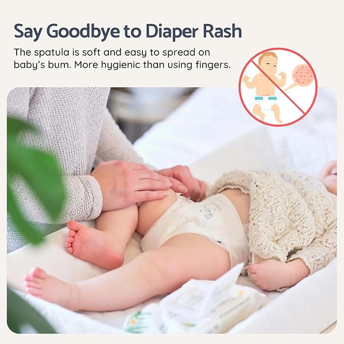 3 Packs Silicone Diaper Cream Applicator with Suction Base, Diaper Cream Spatula Applicator for Babies, Soft Silicone Diaper Cream Brush (White/Sage/Ether)