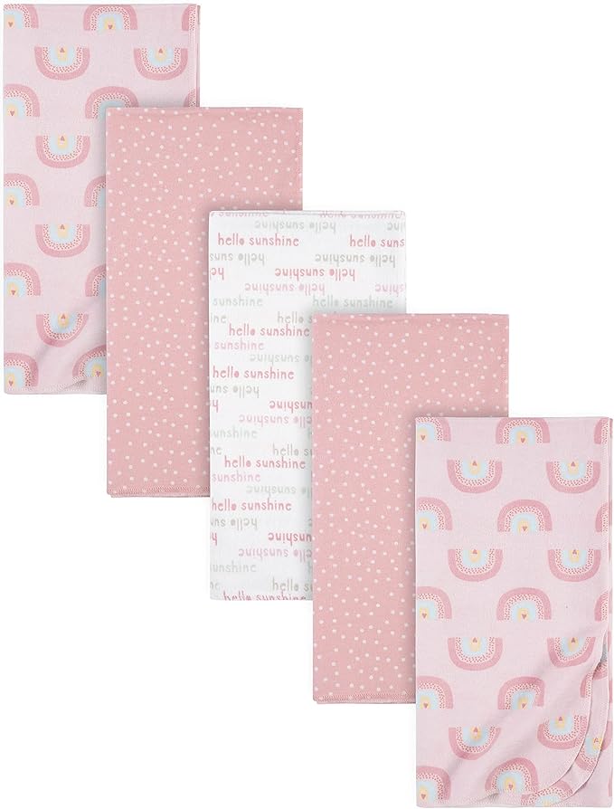 Gerber Girls Newborn Infant Baby Toddler Nursery 100% Cotton Flannel Receiving by Gerber