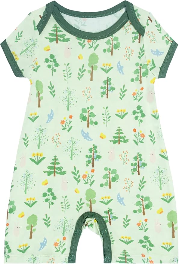 GUISBY Baby Rayon Romper Pajamas, 0-24M | Silky Soft Feel，Snap Closure，Footless by GUISBY