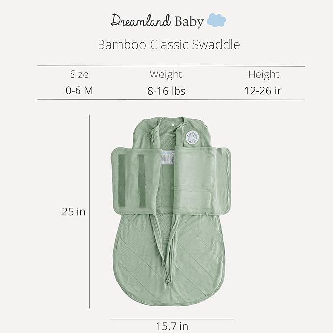 Dreamland Baby Sleep Sack Swaddle, Ultra-Soft Bamboo Viscose | 1.0 TOG - Image 6