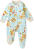 Burt's Bees Baby Girls' Organic Cotton, Sleep and Play Footed Pajamas | Easy by BurtsBeesBaby
