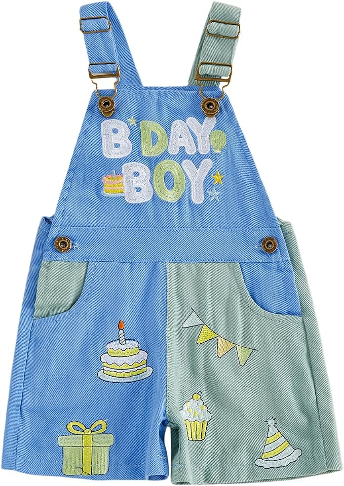 Fernvia Toddler Kids Baby Girl Boy Contrast Color Overalls Shorts Clothes by Fernvia