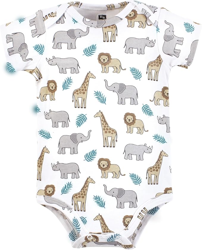 Hudson Baby Unisex Baby Cotton Bodysuits 5-pack - Image 4