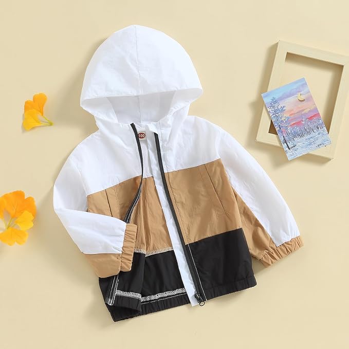Toddler Baby Girl Windbreaker Jacket Zip Up Hoodie Long Sleeve Sweatshirt - Image 3