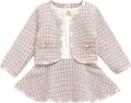 Toddler Kids Baby Girls Plaid Skirt Set Cardigan Jacket Coat + Tutu Dress Set by BOIZONTY