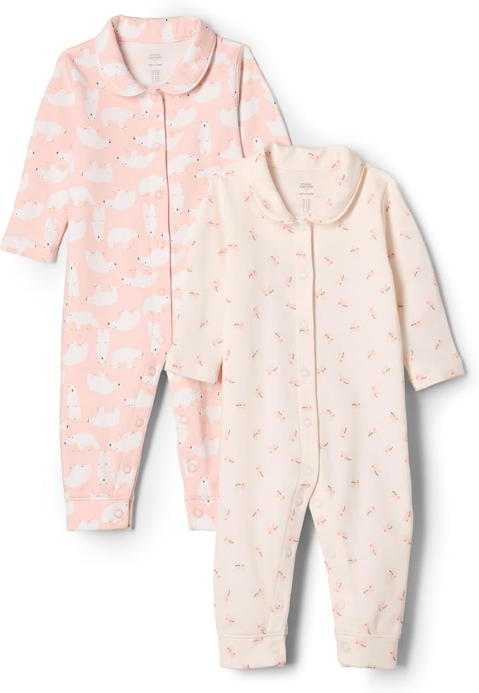 Amazon Essentials x Sofia Grainge Unisex Babies' Cotton Footless Sleepsuit by AmazonEssentials