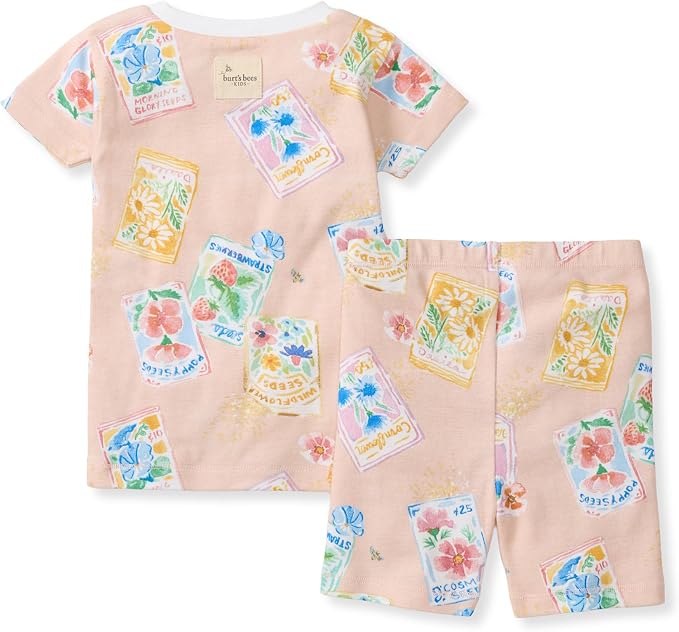 Burt's Bees Baby Unisex Organic Cotton Short Sleeve & Shorts PJ Set, 2-PC | - Image 2