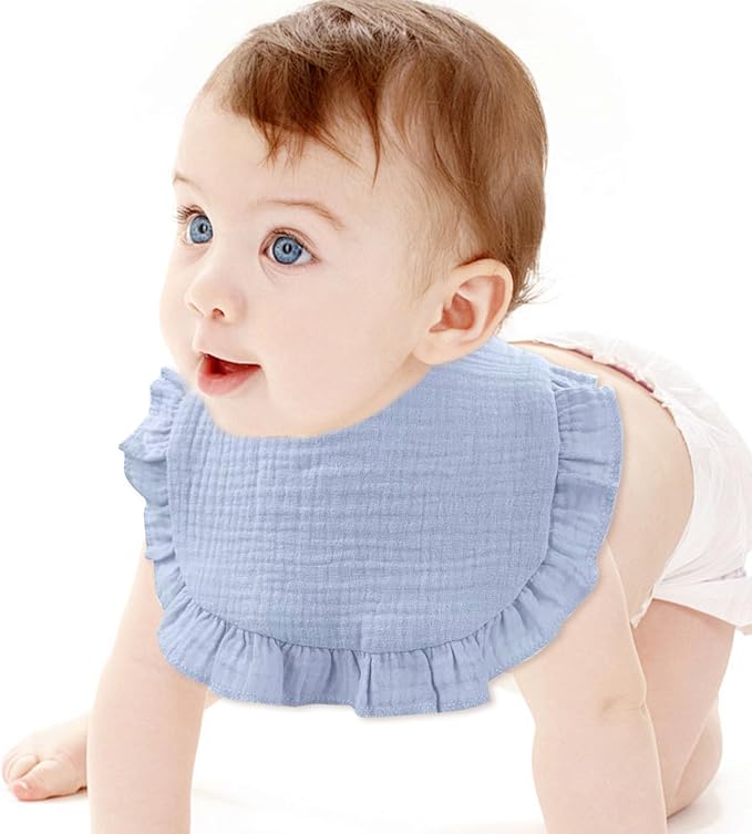 Organic Cotton Muslin Baby Bibs - Image 2